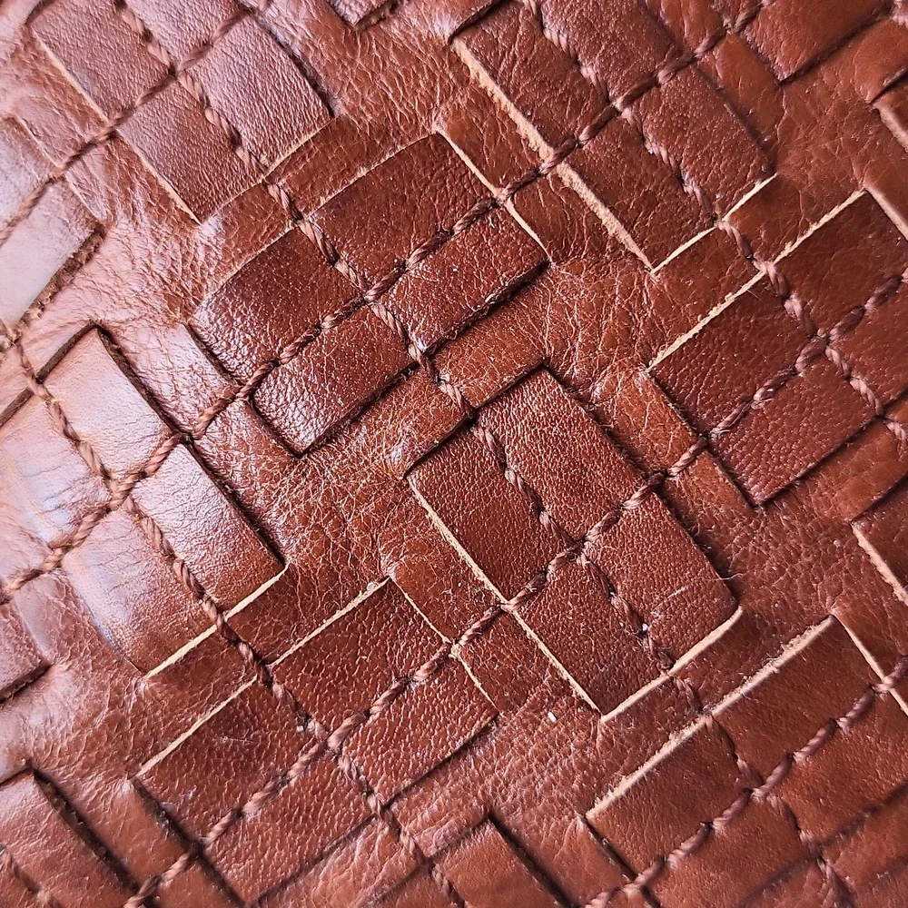 Patricia Nash Sora Braided Stitch Leather Cutout Satchel - Picture 13 of 13